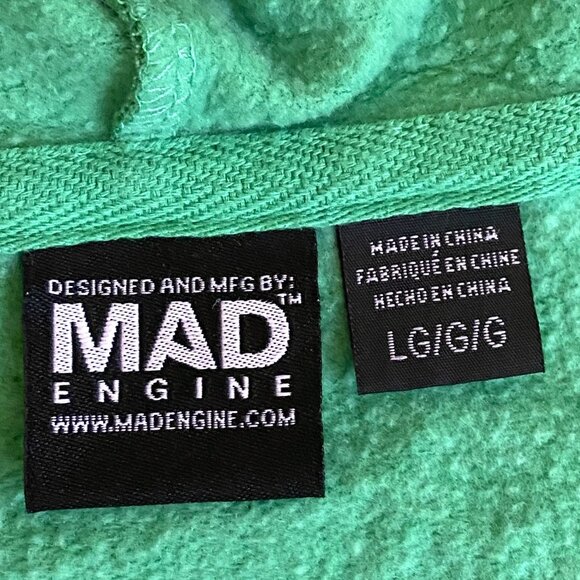 Kids Mad Engine Green Pixelated Minecraft Creeper Hoodie - Picture 6 of 10